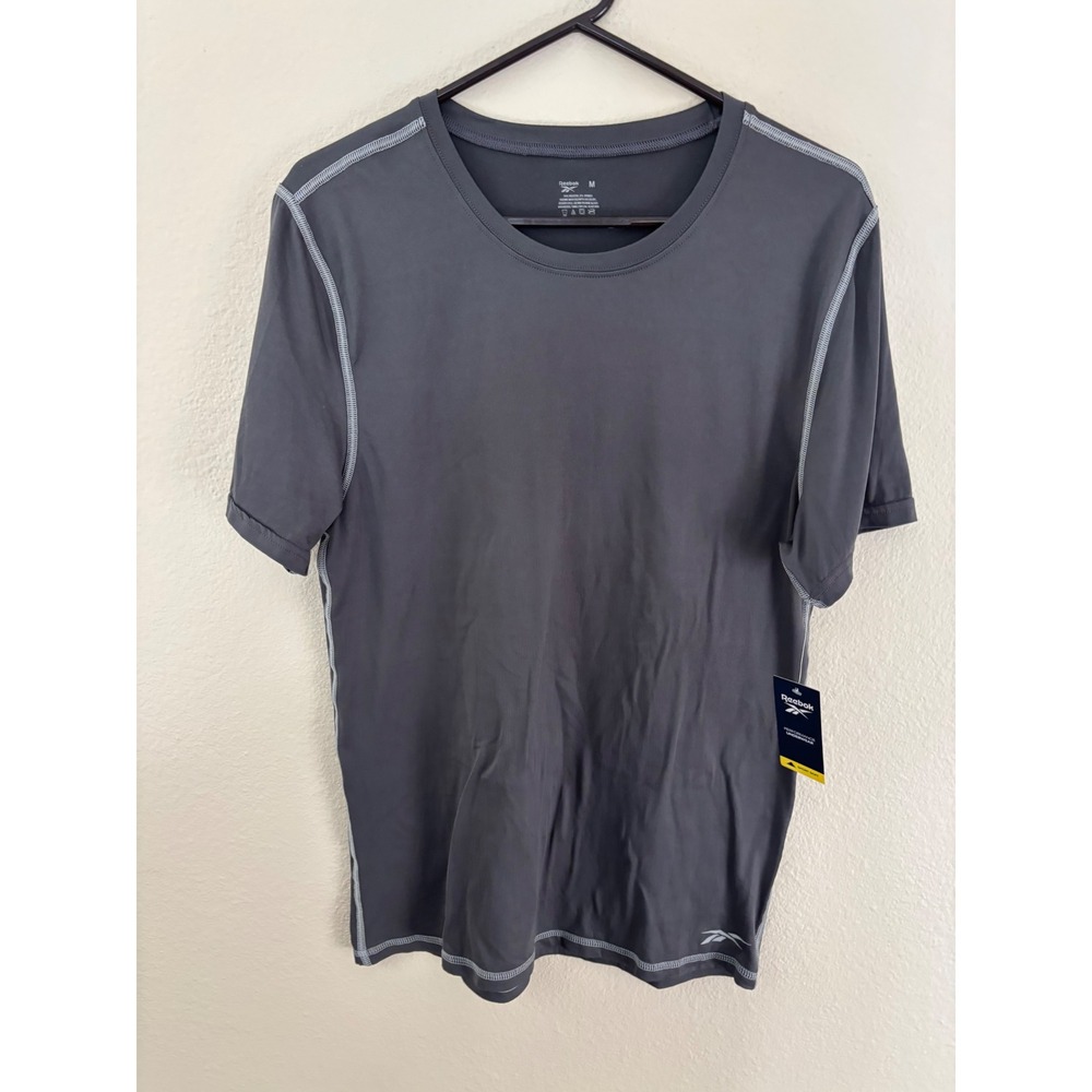 Reebok Mens Sport Soft Performance T-Shirt Gray Short Sleeve Crew Neck
S A1037